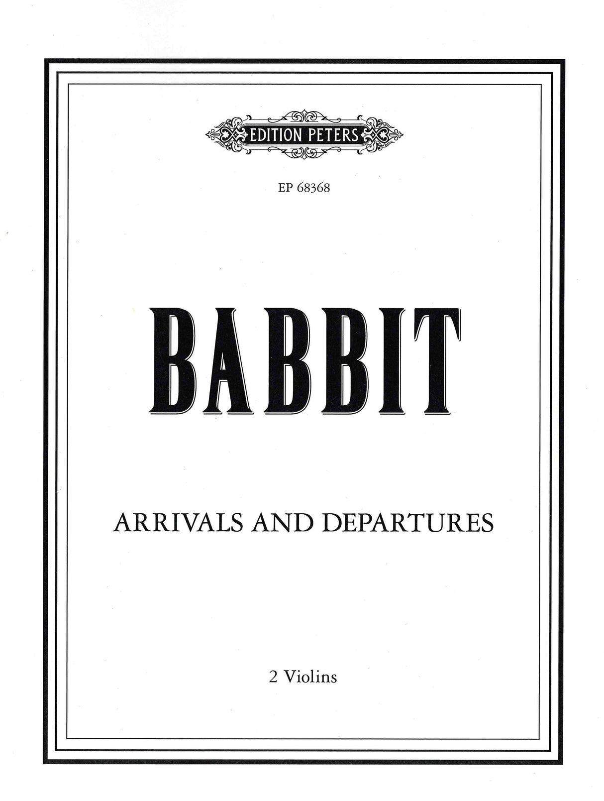 Babbitt: Arrivals and Departures