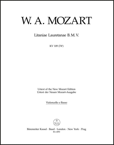 Mozart: Litaniae Lauretanae B.M.V. in B-flat Major, K. 109 (74e)