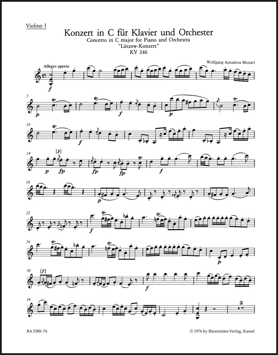 Mozart: Piano Concerto No. 8 in C Major, K. 246 – Ficks Music