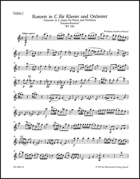 Mozart: Piano Concerto No. 8 in C Major, K. 246