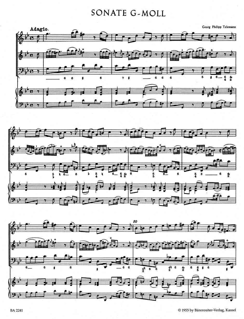 Telemann: Methodical Sonatas - Volume 1 (TWV 41:g3 and 41:A3