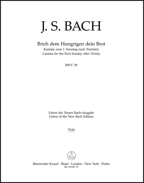Bach: Brich dem Hungrigen dein Brot, BWV 39