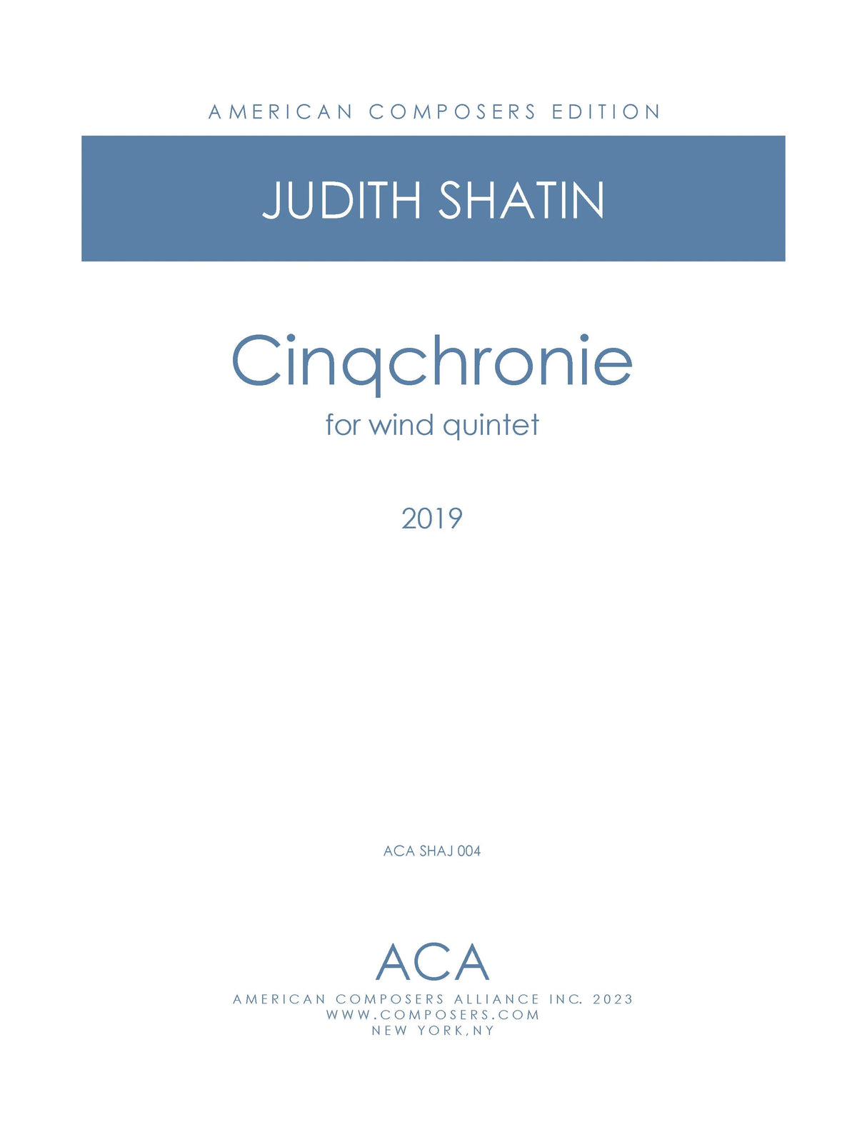Shatin: Cinqchronie