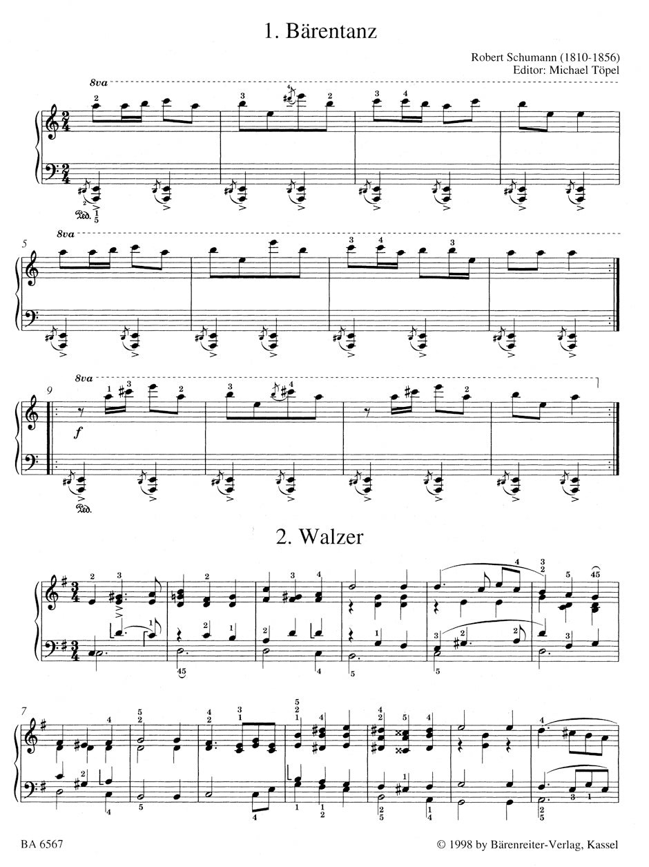 Schumann: Easy Piano Pieces and Dances