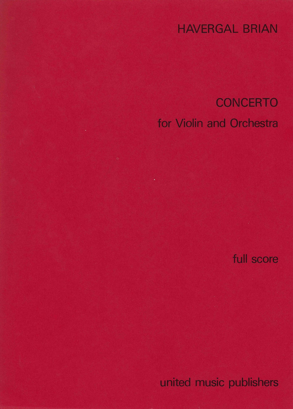 Brian: Violin Concerto in C Major