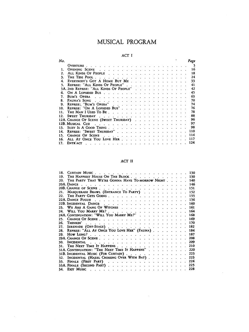 Rodgers & Hammerstein: Pipe Dream