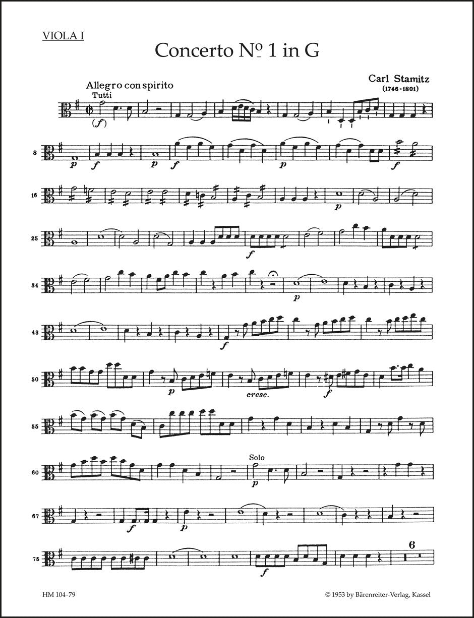 Stamitz: Cello Concerto No. 1 in G Major