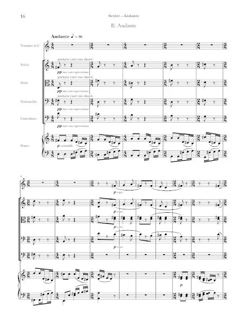 Dorman: Sextet (for trumpet, piano, and strings)