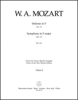 Mozart: Symphony No. 13 in F Major, K. 112