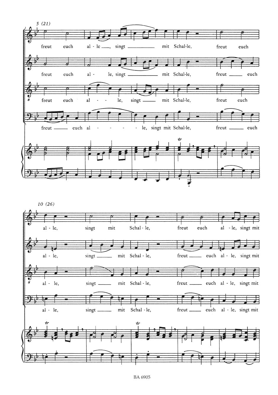 Bach: Freut euch alle, BWV 207a, No. 9