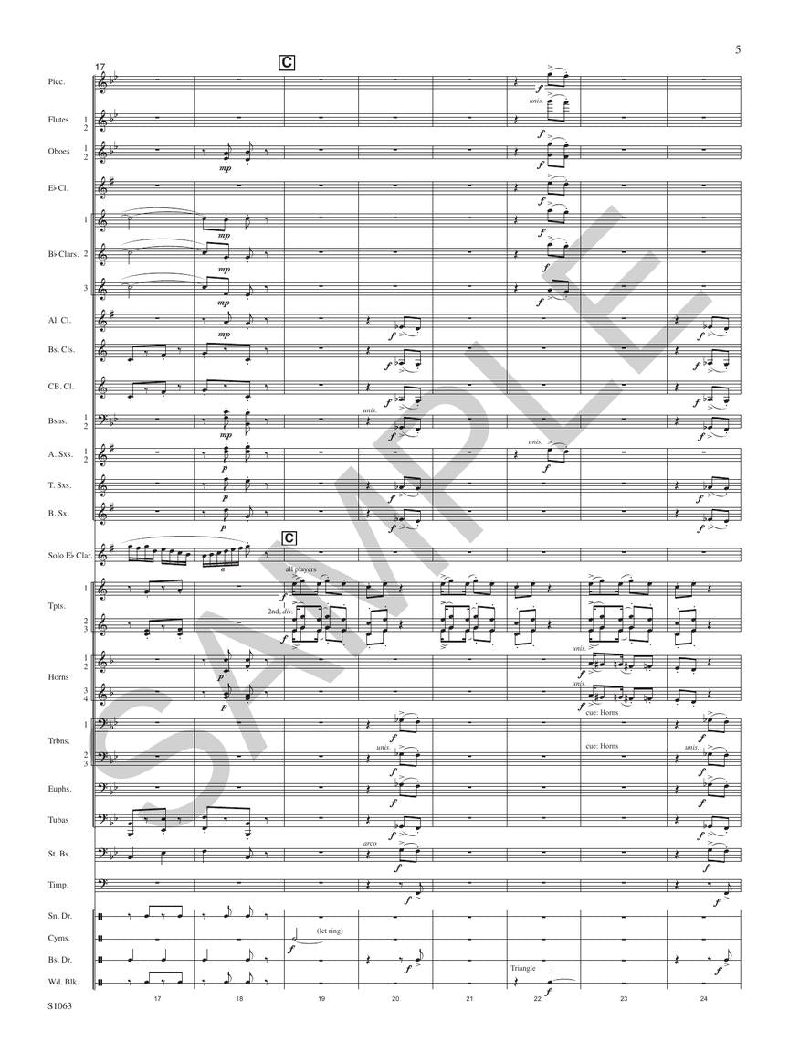 Reed: Five Dances for Five Clarinets and Band