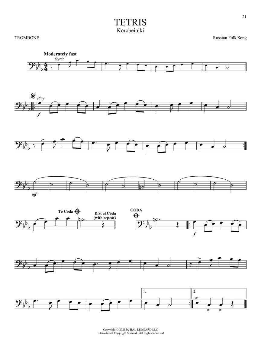 Popular Video Game Music - Trombone