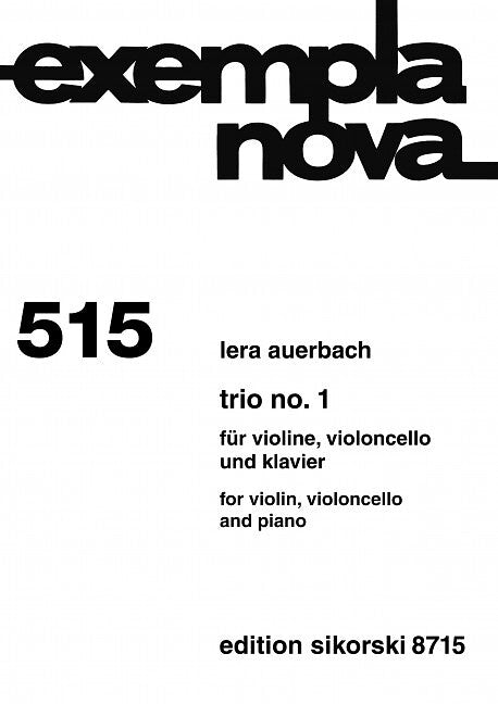 Auerbach: Piano Trio No. 1, Op. 28