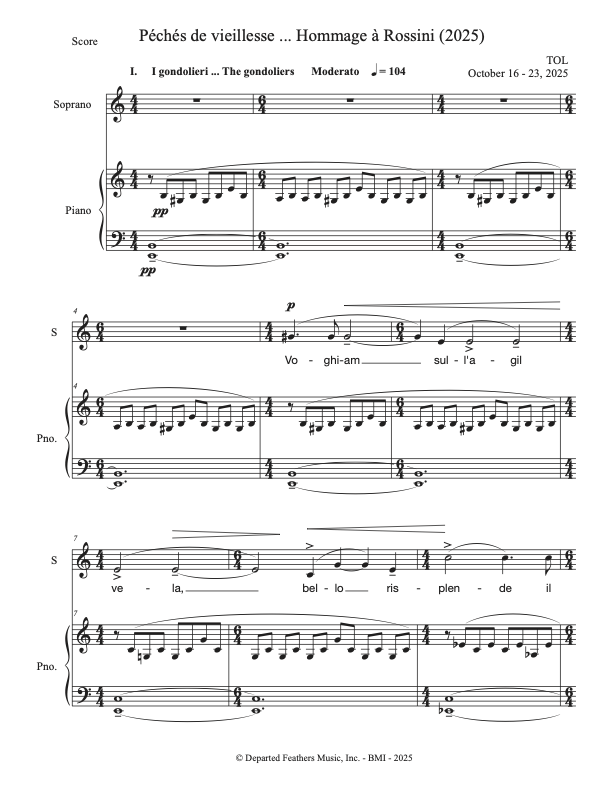 Lee: Péchés de vieillesse ... Hommage à Rossini