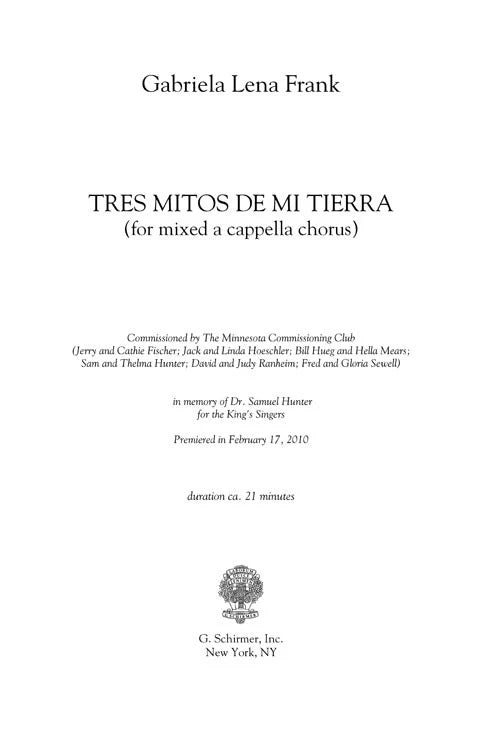 Frank: Tres Mitos de Mi Tierra
