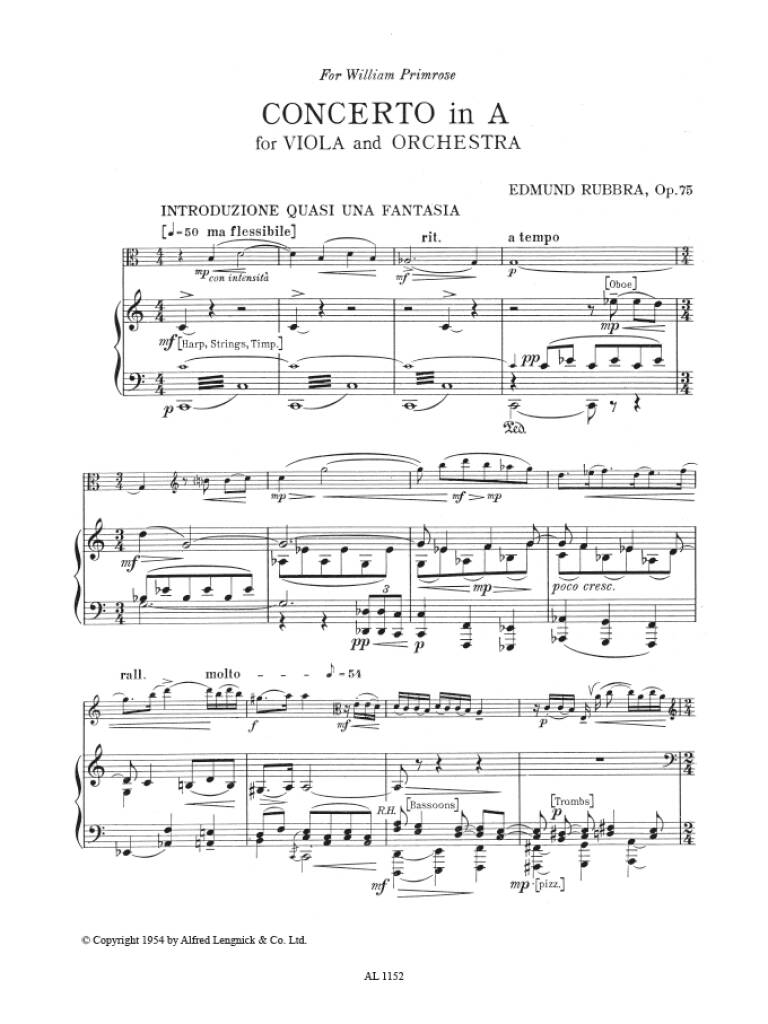 Rubbra: Viola Concerto, Op. 75
