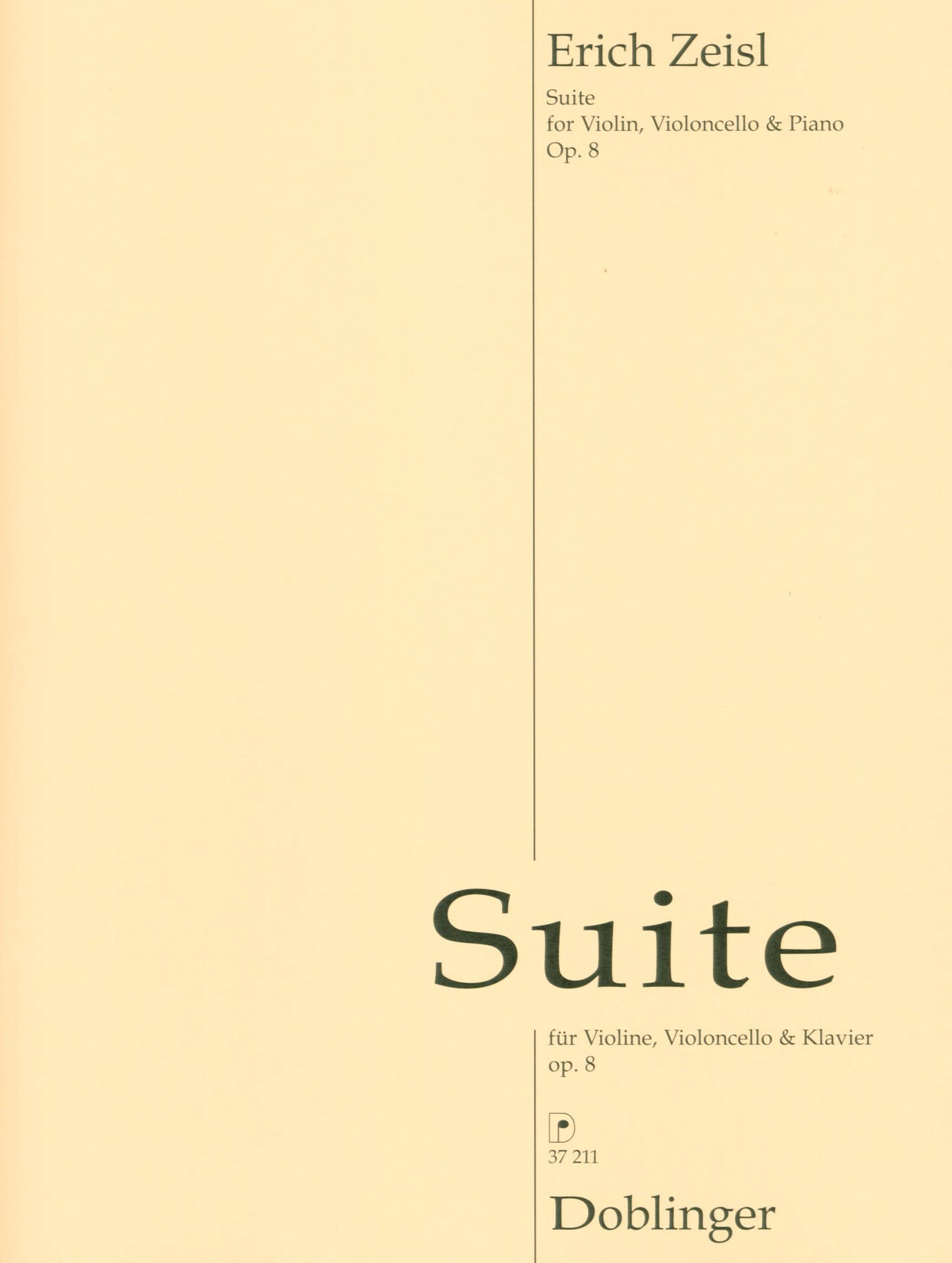 Zeisl: Suite in B Minor for Piano Trio, Op. 8