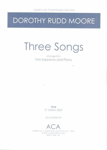 3 Songs (arr. for 2 sopranos & piano)
