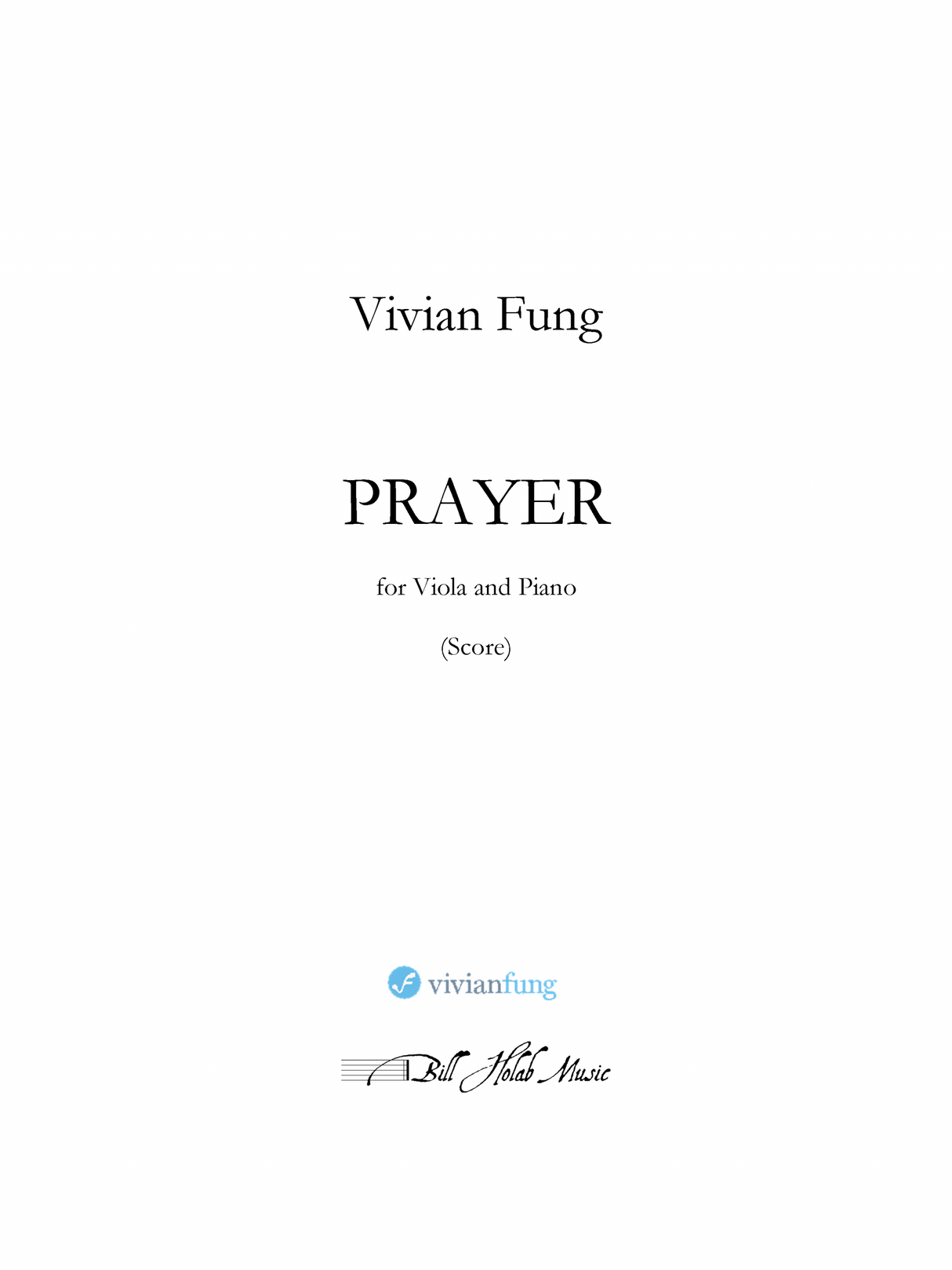Fung: Prayer (Version for Viola & Piano)