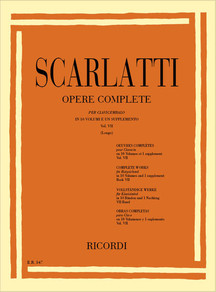Scarlatti: Keyboard Sonatas – Volume 7 (L. 301-350) – Ficks Music