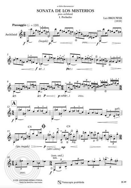 Brouwer: Sonata de los misterios