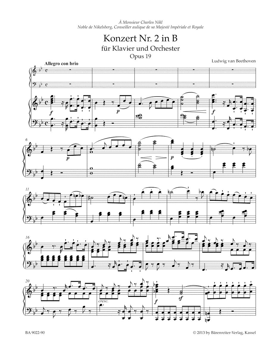 Beethoven: Piano Concerto No. 2 in B-flat Major, Op. 19