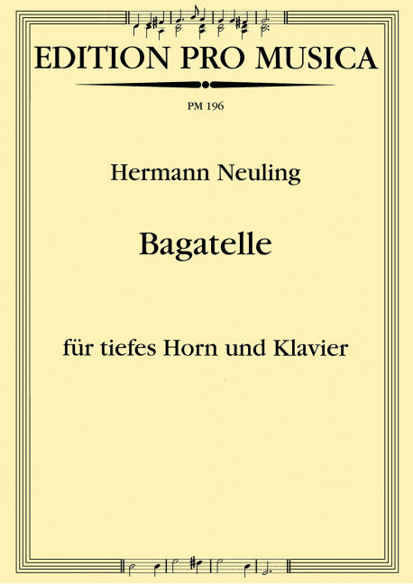 Neuling: Bagatelle