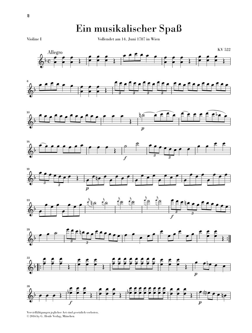 Mozart: A Musical Joke, K. 522 (Version for Sextet) – Ficks Music