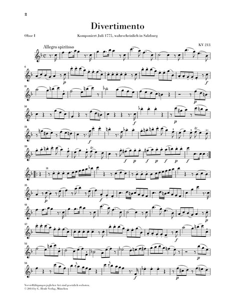 Mozart: Divertimenti for Wind Sextet