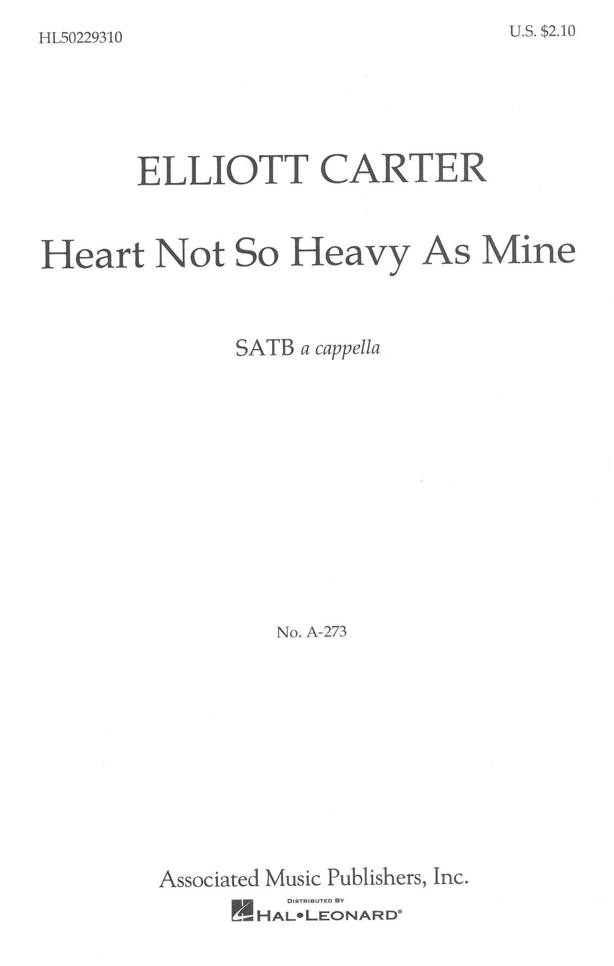 Carter: Heart Not So Heavy As Mine