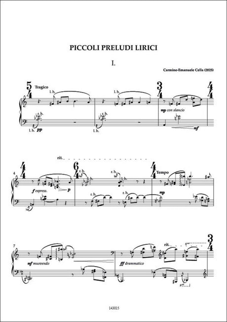 Cella: Piccoli Preludi Lirici
