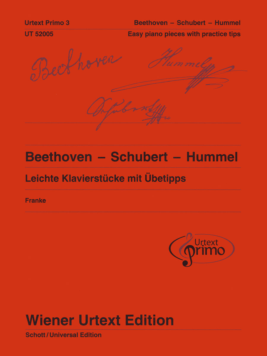 Beethoven-Schubert-Hummel: Easy Piano Pieces with Practice Tips