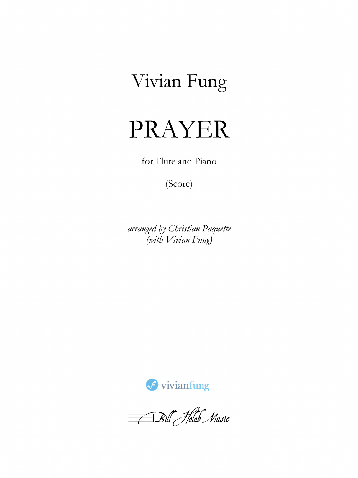 Fung: Prayer (arr. for flute & piano)