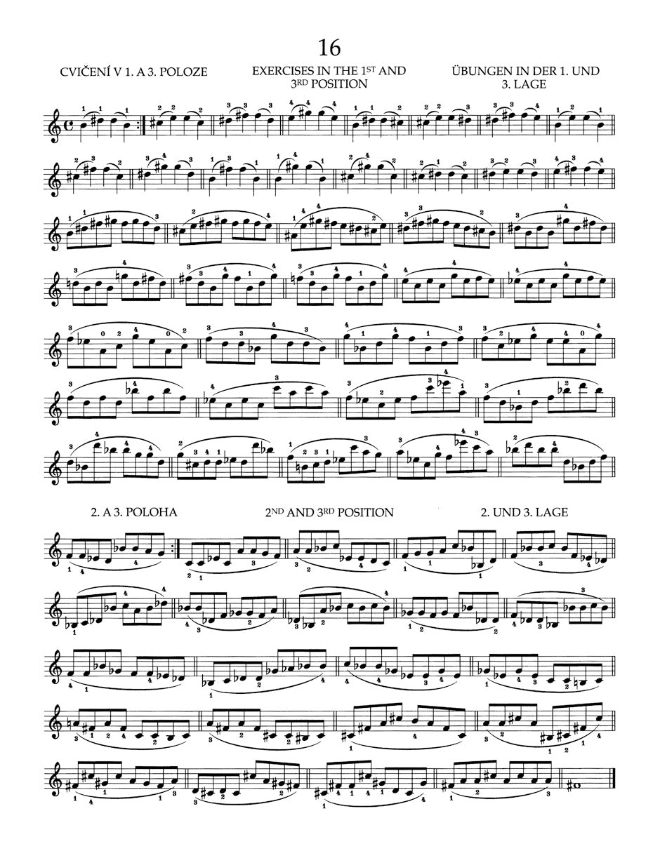 Ševčík: School of Violin Technique, Op. 1 - Book 2 (2nd-7th Positions)