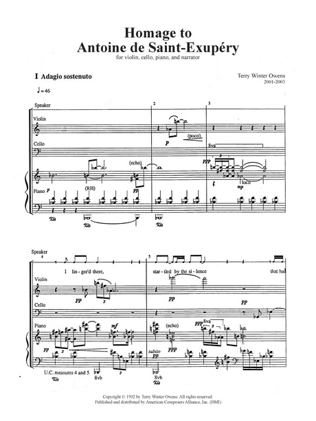 T.W. Owens: Homage to Antoine de Saint-Exupery