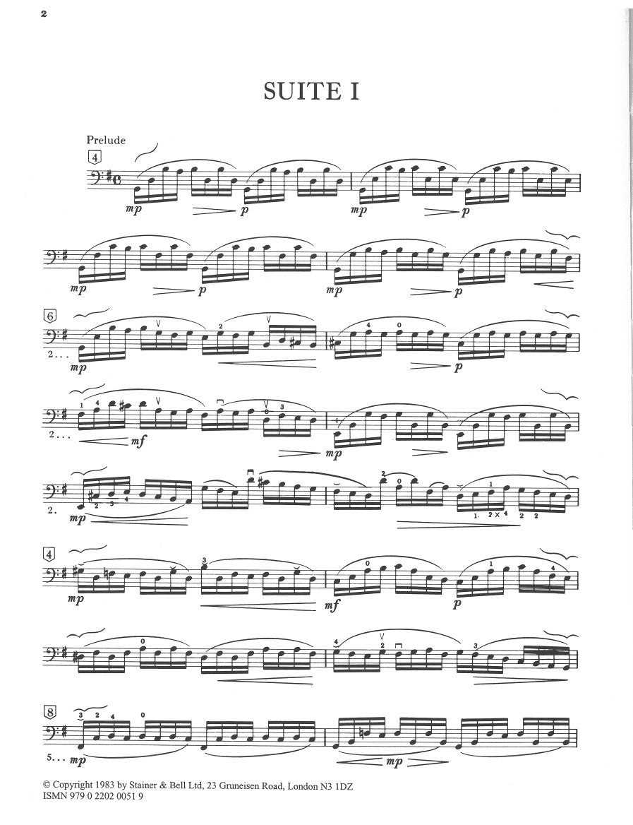 Bach: 6 Cello Suites, BWV 1007-1012 – Ficks Music