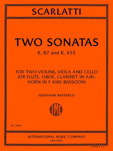 Scarlatti: 2 Sonatas, K. 87 and 455 (arr. for string quartet)