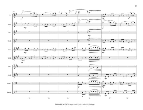 Argentesi: Shower Music (arr. for Double Woodwind Quintet)