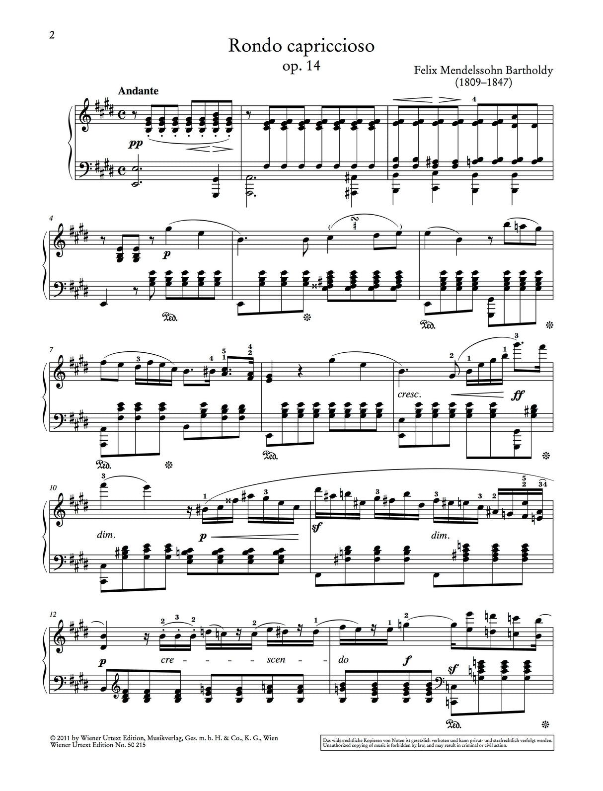 Mendelssohn: Rondo capriccioso, Op. 14