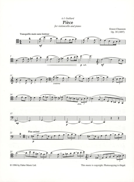 Chausson: Pièce, Op. 39