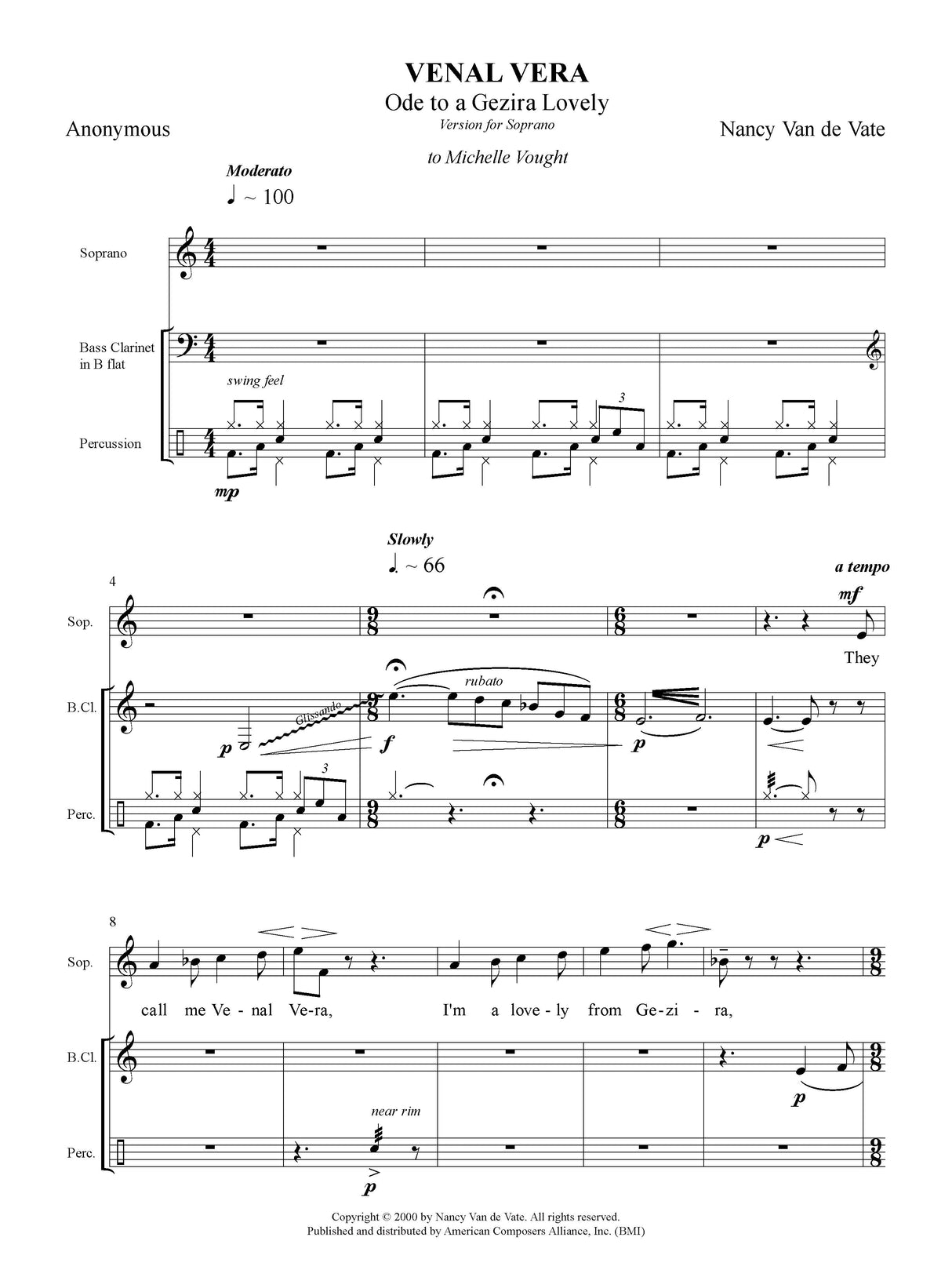 Van de Vate: Venal Vera