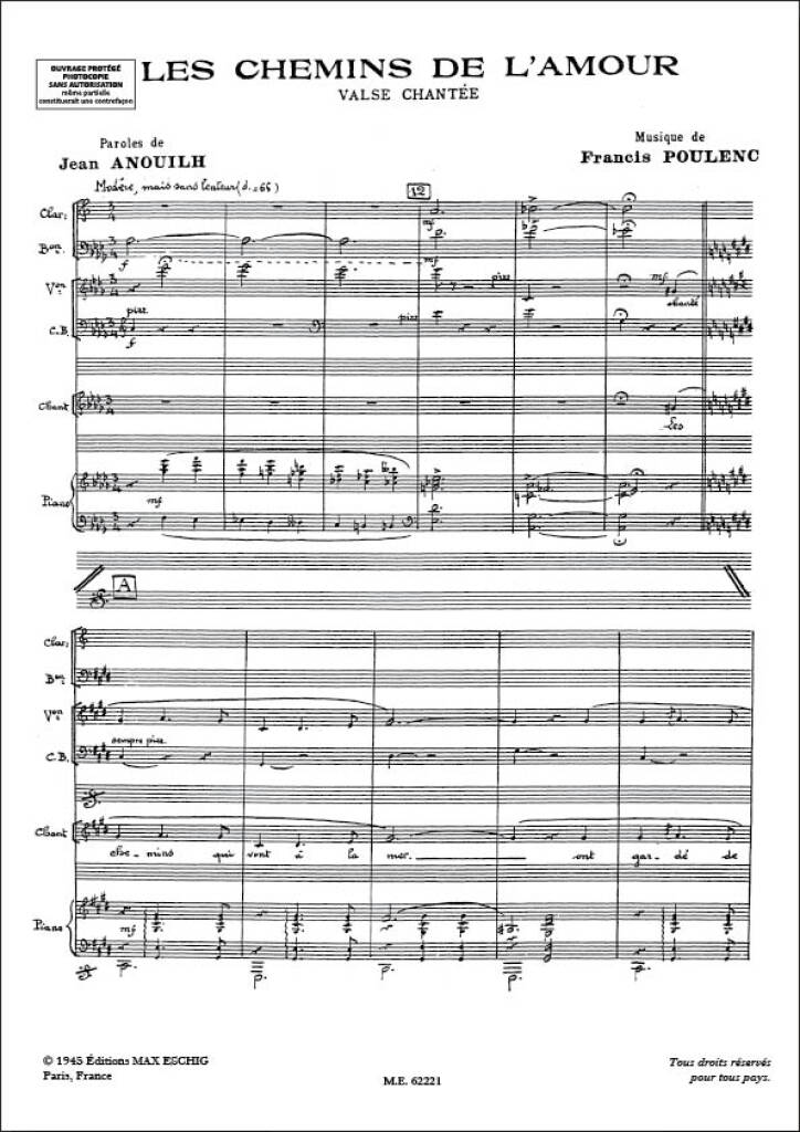 Poulenc: Les Chemins De L'Amour