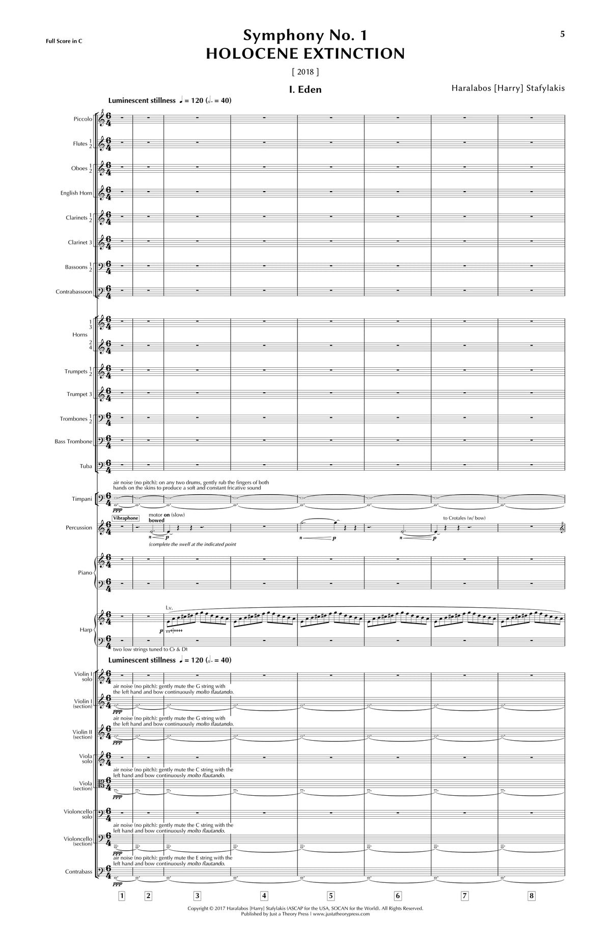 Stafylakis: Symphony No. 1 ("Holocene Extinction")