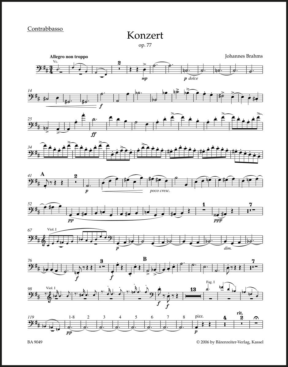 Brahms: Violin Concerto in D Major, Op. 77 – Ficks Music