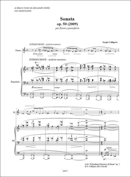 Calligaris: Flute Sonata, Op. 50