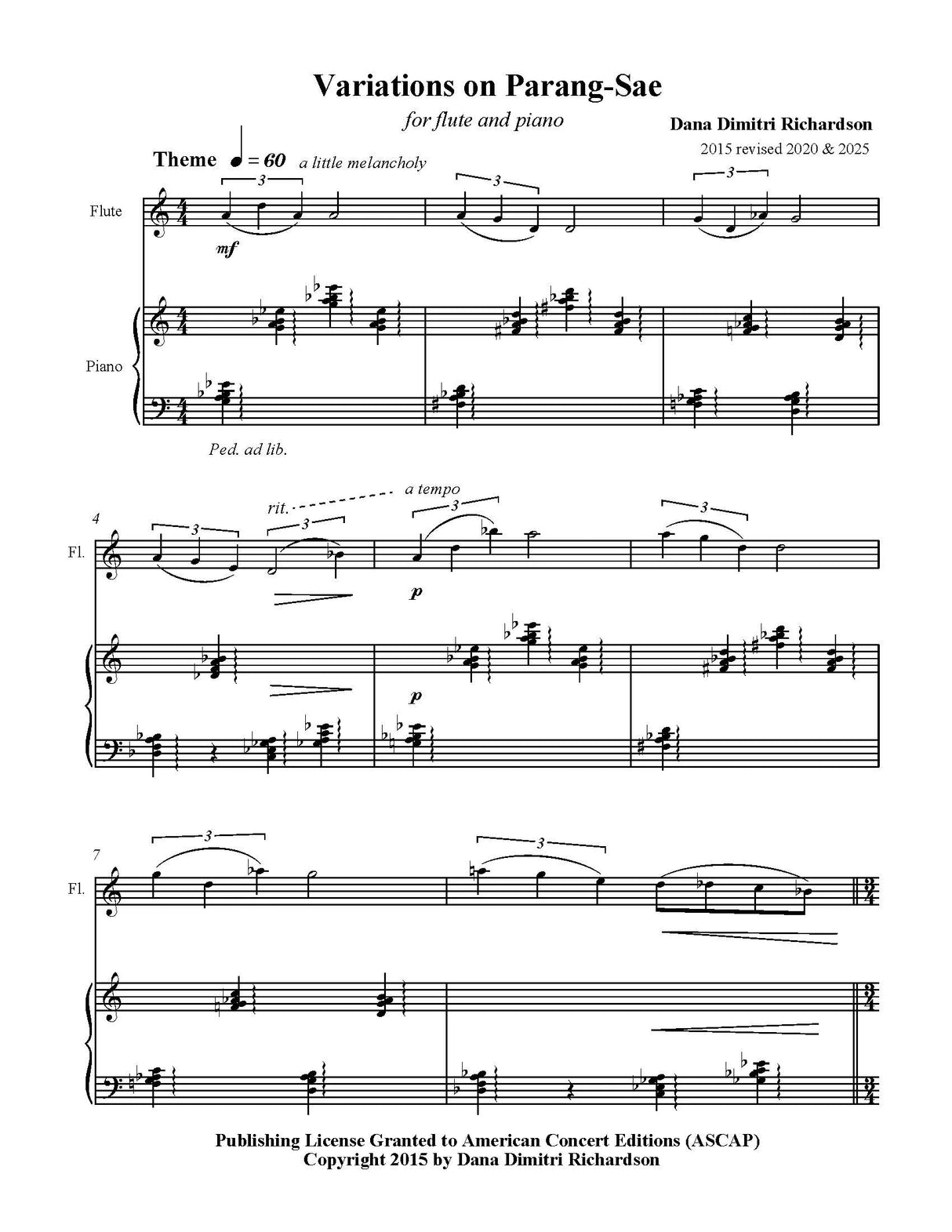 D. Richardson: Variations on Parang-Sae