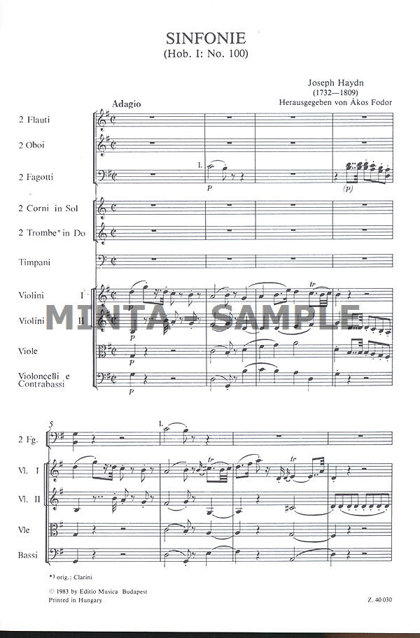 Haydn: Symphony in G Major, Hob. I:100