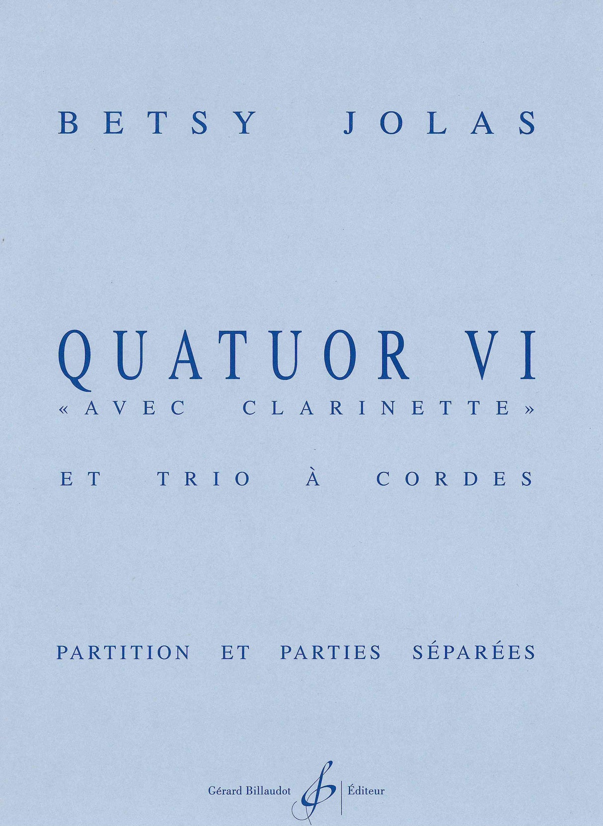 Jolas: Quatuor VI