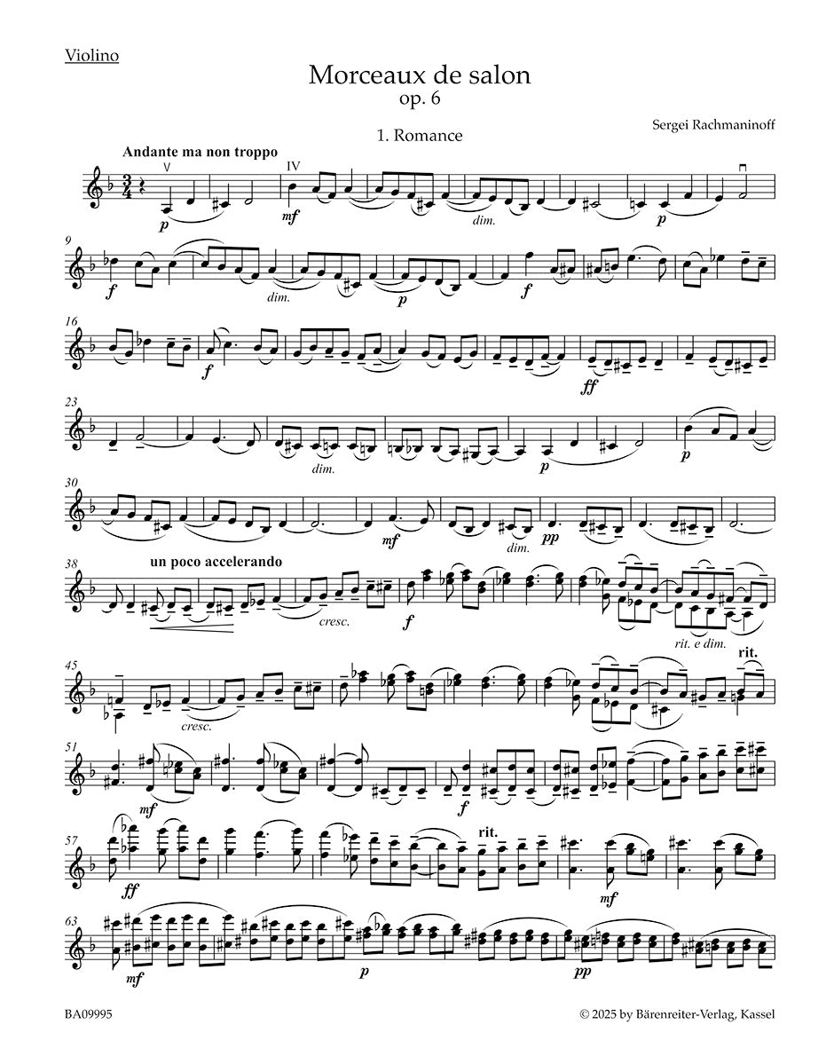 Rachmaninoff: Works for Violin and Piano