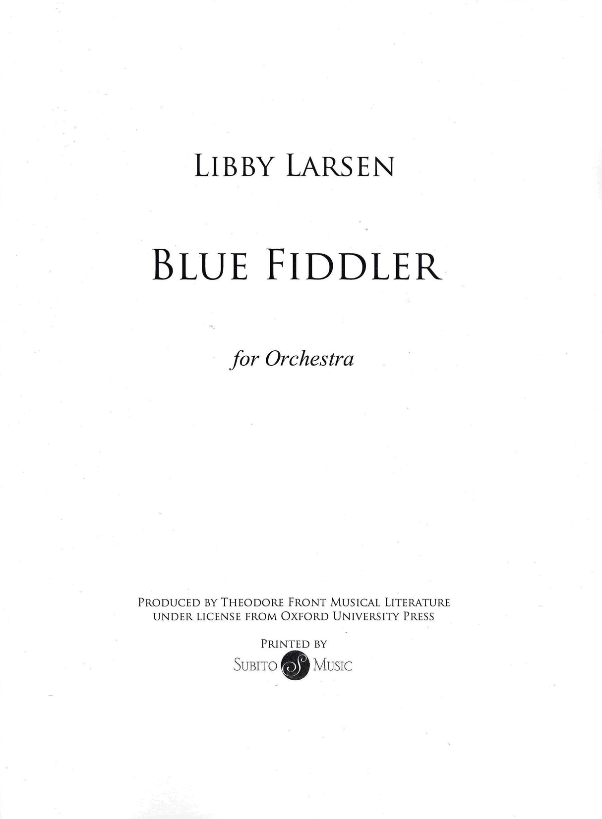 Larsen: Blue Fiddler